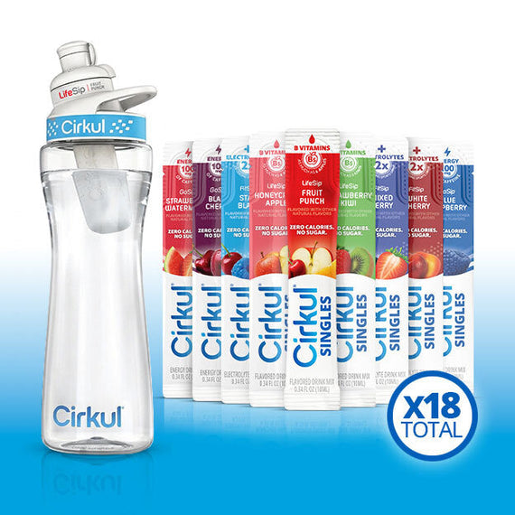 22oz. Plastic Bottle & LifeSip® Fruit Punch K5
